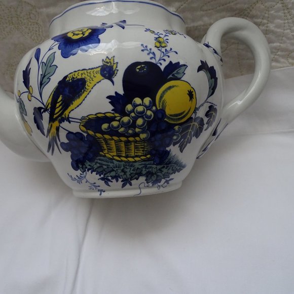 Spode Copeland England Blue Bird Teapot Vintage British Ceramics - Picture 8 of 9